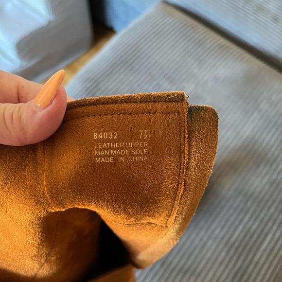 Fringe Genuine Leather Suede Wedge Boots - Tan - Picture 6 of 6